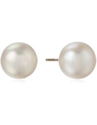 IGI Certified Freshwater Cultured Pearl 14k Yellow Gold Studs