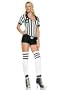 3PC NFL NBA Football Basketball Referee Sexy Holiday Party Costume (X-Small-Black/White)