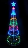 6' Multi-Color LED Light Show Cone Christmas Tree Lighted Yard Art Decoration