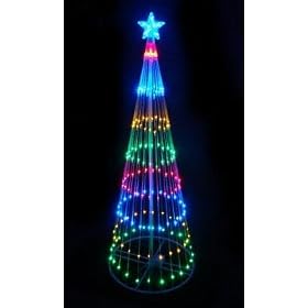 6' Multi-Color LED Light Show Cone Christmas Tree Lighted Yard Art Decoration