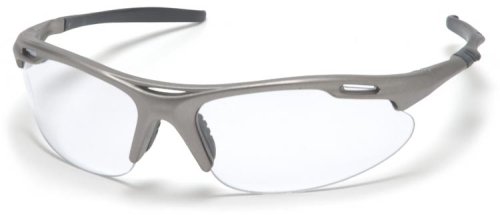 Pyramex Avante Safety Glasses wtih Silver Frame Clear Lens