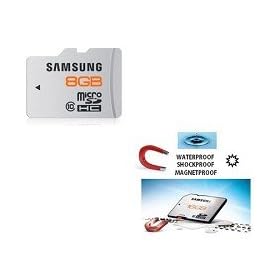 Samsung 8 GB microSDHC Flash Memory Card, Brushed Metal -MB-MP8GA/US