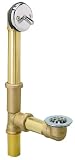 Trip Waste Bath Drain Assembly Satin Nickel Brass Pipe and Fittings