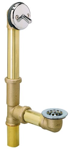 Trip Waste Bath Drain Assembly Satin Nickel Brass Pipe and Fittings