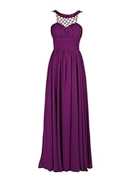 Chiffon Mesh Beaded Flowy Evening Dress/Bridesmaid Dress/Prom Dress 