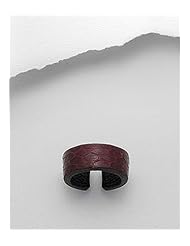 Maroon Snake Leather Ring