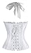 Charmian Women's Burlesque Fashion Satin Halter Boned Zipper Bustier Corset Top