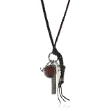 M.Cohen Leather Necklace With Collectible Anti