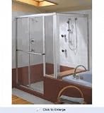 Kohler Focal Custom Bypass Framed Shower Doors w/Crystal Clear Glass K-741100-L-BH