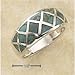 Stones Sr-2054 : Sterling Silver Graduated Crosterling Silver Hatch Design Turquoise Inlay Ring Ring Size 06