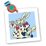 Magical Rabbit - Fun and Whimsical Art - Alice in Wonderland - 10x10 Quilt Square Magical Rabbit - Fun and Whimsical Art - Alice in Wonderland - 10x10 Quilt Square