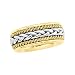 18K Yellow Gold and Platinum Hand-Woven Wedding Band For Men and Women - Sizes 5 - 12.5