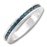 Sterling Silver 2.75mm Purple Eternity Band