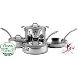 CIA Masters Collection 7-Ply Copper Clad Stainless Steel 7 Piece Cookware Set by CIA