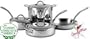 CIA Masters Collection 7-Ply Copper Clad Stainless Steel 7 Piece Cookware Set