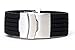 24mm Black Silicone Rubber Watch Band Strap rd2401 Promo