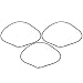 Rubber Cord Necklace Black 17.5" 3Pcs