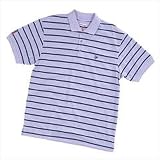 Dunlop Mens Stripe Polo Lilac Medium