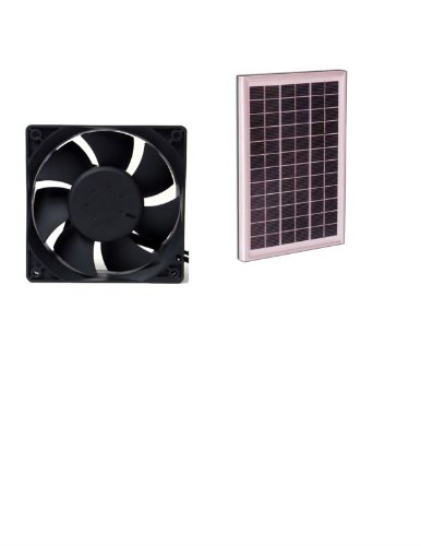 CDT-F5 Solar Power Fan - 5 Watt solar panel  &  4 inch fan #34005