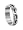 Stainless Steel Polished Finish Black Oxidized Footprint Spinning 6mm Wide Band Ring Size 7, 8, 9, 10, 11, 12, 13