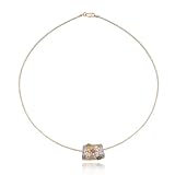 18k Yellow Gold Plated Sterling Silver Genuine Multi-Gemstone Pendant, 17