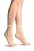LissKiss Viola Flowers On Cream Mesh Socks Ankle High - Socks
