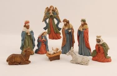 Resin Christmas Nativity Set of 9 pieces