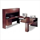 Cherry U-Shape Workcenter (Cherry) (61 h x 73 w x 91.75 d)