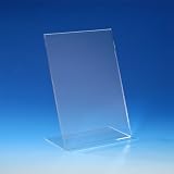 Produkt-Bild: VITAdisplays&reg; DIN A5 Tischaufsteller / L-Aufsteller / L-St&auml;nder / Werbeaufsteller / schr&auml;g, Transparent (NE-370L)