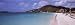 Shops on the Beach, Philipsburg, Sint Maarten, Netherlands Antilles Landscape Photographic Poster Print by Panoramic Images , 12x36
