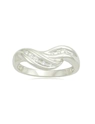 Sterling Silver Wave Diamond Ring (0.04 cttw, I-J Color, I2-I3 Clarity)