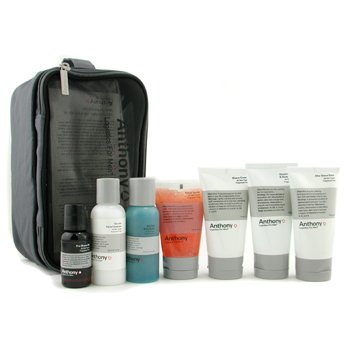 Logistics For Men Here Comes the Groomed: Cleanser + Scrub + Pre-Shave Oil + Shave Cream + After Shave Balm + Body Scrub +... 7pcs+1bag