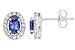 1 1/3 Carat Tanzanite and Diamond 14K White Gold Earrings