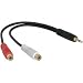 Cables To Go 80135 Value Series 3.5mm Stereo Plug/RCA Jack X2 Y Cable  from Cables