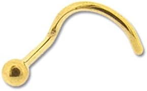 Anodized Gold Steel Ball Nose Stud Ring