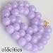 14K Yellow Gold Lavender Jade Bead 18" Necklace - OldCities Estate Jewelry