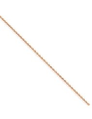 1.2mm, 14 Karat Rose Gold, Diamond-Cut Spiga Chain - 18 inch