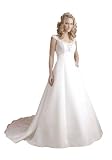 Luxeblue Sleeveless And Low Back Wedding Dress With Embroideries