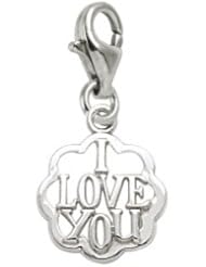 Rembrandt Charms I Love You Charm with Lobster Clasp