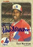 Dan Norman, Montreal Expos, 1983 Fleer Autographed Card