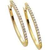14K Yellow Gold Diamond Earring