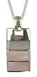 Ladies' Mother of Pearl Bar Pendant Necklace, Silver Chain, 46cm Length, Model A66 NKP41056