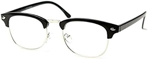 FBrand Vintage Classic Rimmed Wayfarers UV Clear Lens Glasses