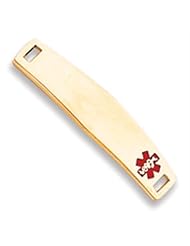 14k Gold Medical Jewelry ID Plate