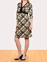 Motherhood Maternity: 3/4 Sleeve Faux Wrap Maternity Dress