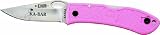 KA-BAR Dozier Folding Thumb Notch Knife, Pink