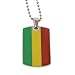 316L Stainless Steel Pendant with flag colors. Length of Charm: 18'' Width of Charm: 2mm