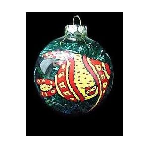 Buy Angel Fish Design - Hand Painted - Heavy Glass Ornament - 2.75 inch diameter now!