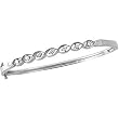 14K White Gold Diamond Bangle Bracelet - 0.25 Ct.
