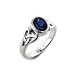 Sterling Silver Celtic Knot and Genuine Blue Sapphire Ring Size 4(Sizes 4,5,6,7,8,9,10,11,12,13,14,15)